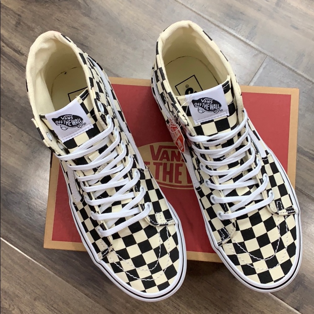 VANS Sk-8-Hi TAPERED CHECKERBOARD black/true white - Picture 9 of 16